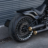 Hoprousa GT Gloss Black Short Rear Fender  With Brake Turn Lights for '18-Later Harley Fatboy Breakout 260mm Rear Tire