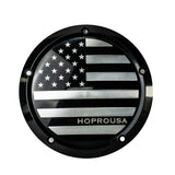 Hoprousa Derby Cluth Cover 5-Holes Aluminum CNC Black Stars & Stripes Unique Fit for Harley Davidson 2016-later Touring Electra Street Road Glide Road King CVO Trike