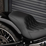 Hoprousa Motorcycle Low-Profile Seat Driver Passenger Diamond Leather Double Seat Cushion For Short Rear Fender Fits for Harley Softail 2018-2024 Breakout Fat Boy FXBR FLFB