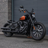 Hoprousa Motorcycle 3D Forged Custom Front Rear Spoke Rivet Wheel Gloss Black For Harley Davidson 2018-2024 Street Bob & Softail Standard