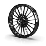 Hoprousa Chrome Gloss Black Front 21 Inch Rear 18 inch Harley Wheels for Harley DavidsonSoftail Breakout Fatboy 2018-2023, Tubeless Wheels Rims