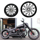 Hoprousa Motorcycle Front Rear Hollow-out Bole Wheels Custom Forged Gloss Black Rims for Harley Sotail Brekout Fatboy 2018-2024