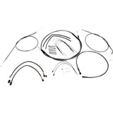 Hoprousa Black Handlebar Cable Brake & Clutch Line Wire Kits 4"-20" For Harley Davidson Sportster