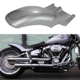 Hoprousa Motorcycle Fender Heavy Duty New Short Rear Fender With Lights Plug & Play Barracuda Silver with Pinstripe Fit for Harley Softail Breakout Fat Boy 2018-2022