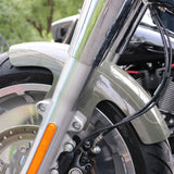 Hoprousa Motorcycle Fenders, Custom Short Gloss Black Front Fender Fits for 2018-2024 Harley Davidson Softail Fat Boy