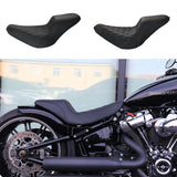 Hoprousa Motorcycle Low-Profile Seat Driver Passenger Diamond Leather Double Seat Cushion For Short Rear Fender Fits for Harley Softail 2018-2024 Breakout Fatboy FXBR FLFB